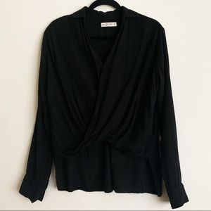 A&F Cross-Front Blouse (black)